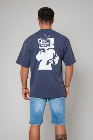 Tricou H Keep Barbati Oversized Grey Anthracite [2]