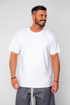Barbati - Tricou Heavy Oversized Premium Off White