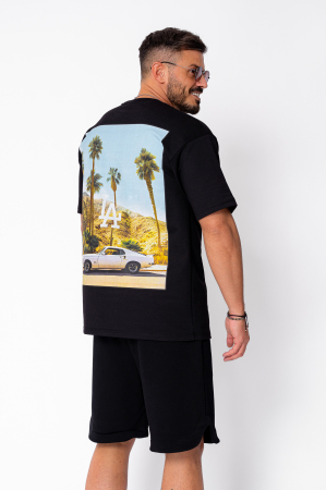BARBATI - Tricou L.A imprimat Black