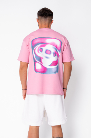 BARBATI - Tricou barbati imprimat Pink