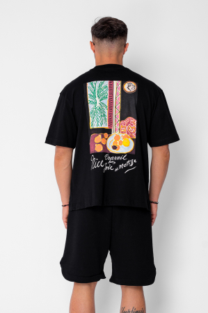 BARBATI - Tricou Matisse regular imprimat Black