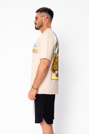 Tricou L.A imprimat Light Beige [1]