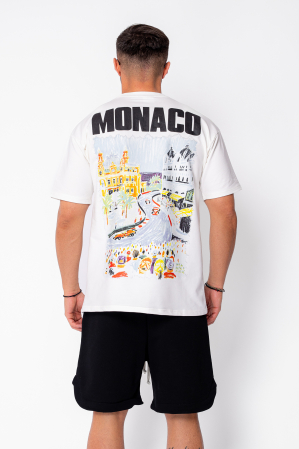 Tricou Monaco imprimat Off White [2]