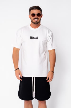 BARBATI - Tricou Monaco imprimat Off White