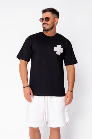 BARBATI - Tricou barbati imprimat Black