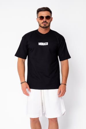 Promotii Barbati - Tricou Monaco imprimat Black