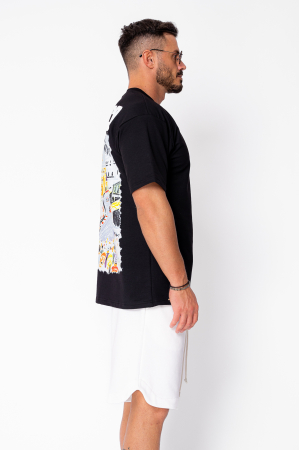 Tricou Monaco imprimat Black [1]