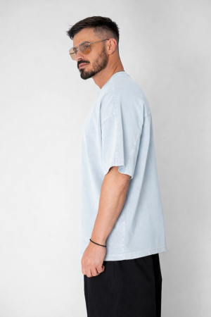 Prewashed Oversize T-shirt Bleu [2]