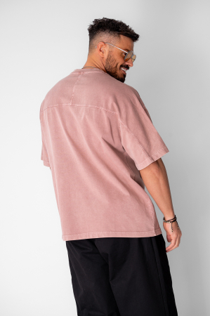 Tricou Oversize Prespalat Pink [1]