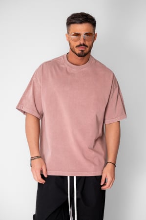 BARBATI - Tricou Oversize Prespalat Pink