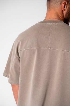 Tricou Oversize Prespalat Taupe [4]