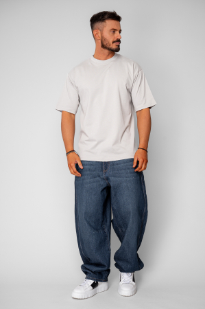 Tricou Oversized Ripped Light Grey [4]