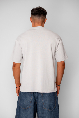 Tricou Oversized Ripped Light Grey [2]