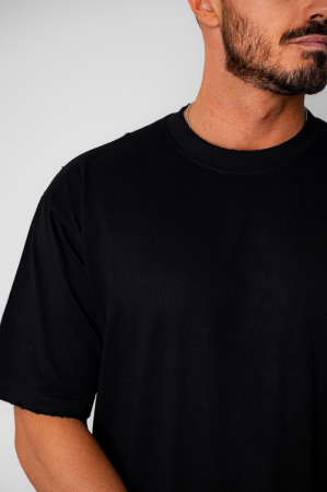 Tricou Oversized Ripped Black [3]