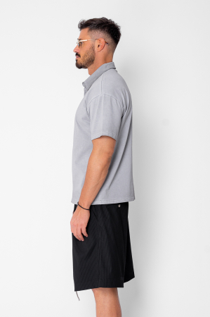 Tricou Polo Oversized Grey [1]