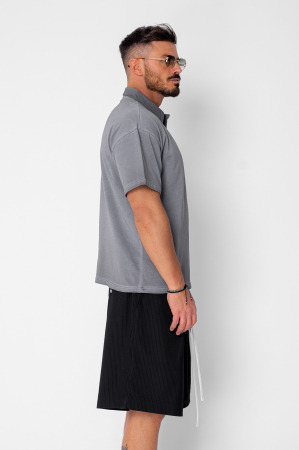 Tricou Polo Oversized Grey Anthracite [1]