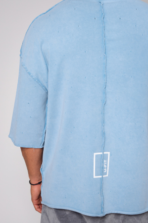 Tricou Prespalat Oversized Blue [4]