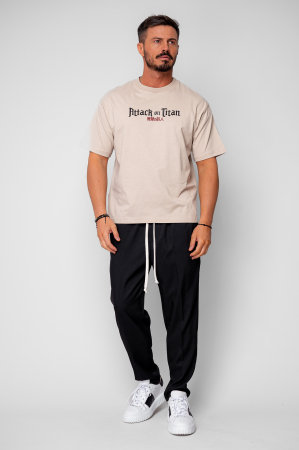 Tricou Regular Attack On  Beige [3]