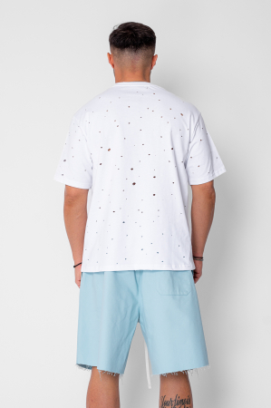Tricou regular Ripped White [2]