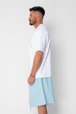 Tricou regular Ripped White [1]
