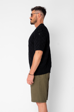 Tricou tricotat Black [1]
