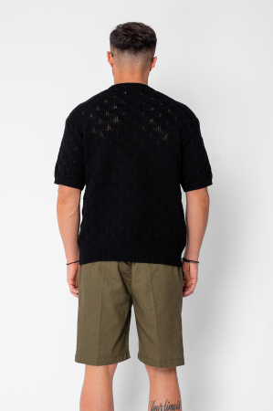 Tricou tricotat Black [2]