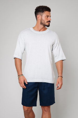 Tricou tricotat Oversized Grey [0]