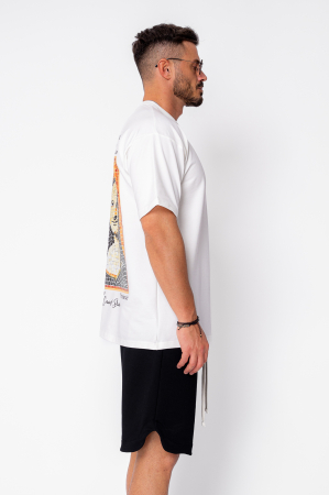 Tricou Mona Lisa imprimat Off White [2]