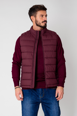 Men's vest burgundy [0]