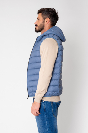 Men's vest with hood Storm Blue [1]