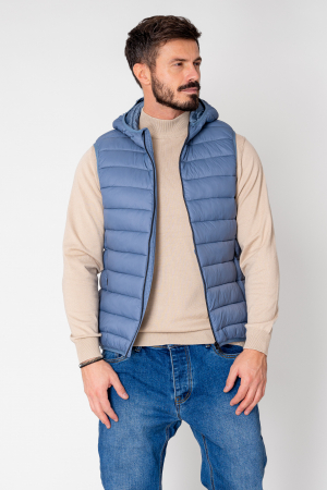 Men's vest with hood Storm Blue [0]
