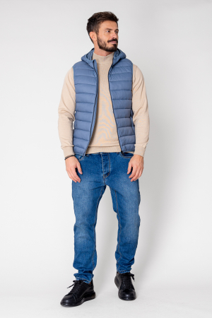 Men's vest with hood Storm Blue [3]