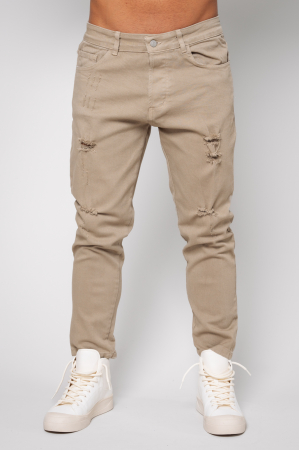PROMOTII - Blugi lungi din denim Beige