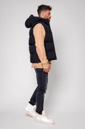 SALE - Black hooded vest