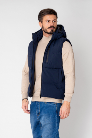 SALE - Navy Hooded Vest