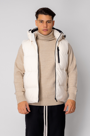 Vesta cu gluga Off White I [1]