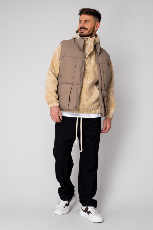 MEN - Vest without hood Taupe II