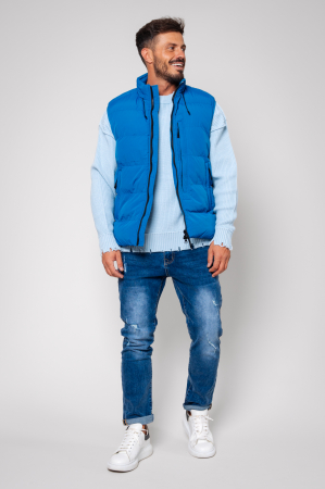 Vest without hood Peacock Blue [1]