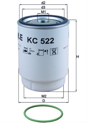 Filtre combustibil - Filtru combustibil MAHLE KC522D