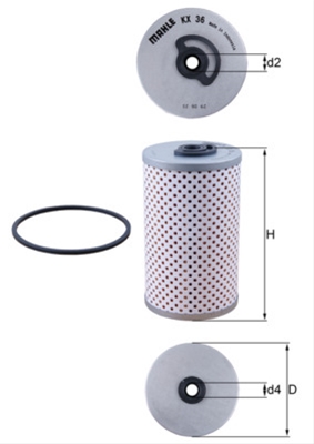 Filtre combustibil - Filtru combustibil MAHLE KX36D
