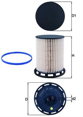 Filtre combustibil - Filtru combustibil MAHLE KX493D
