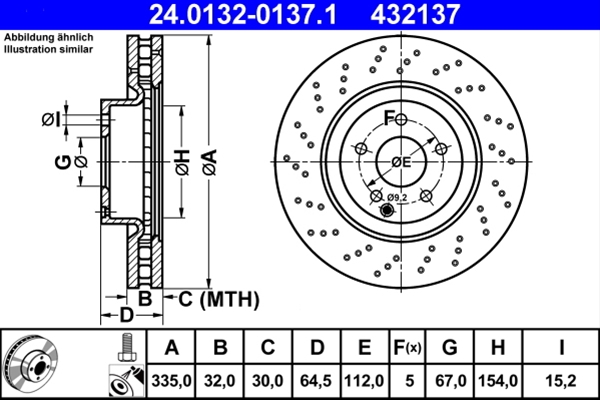 Piese auto - Disc frana ATE 24.0132-0137.1