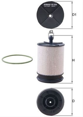 Filtre combustibil - Filtru combustibil MAHLE KX569D