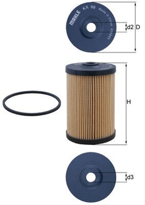 Filtre combustibil - Filtru combustibil MAHLE KX68D