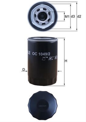 Filtru ulei MAHLE OC1049/2 [1]