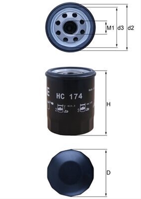 Filtru hidraulic MAHLE HC174 [1]