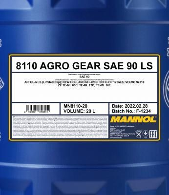 Ulei de transmisie Mannol Agro Gear 90 LS - 20 Litri [2]
