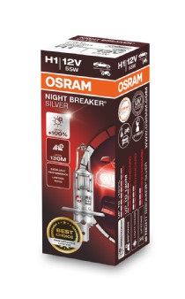 Bec 12V H1 55 W Night Breaker Silver +100% Osram [2]