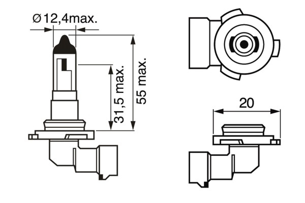 Bec 12V H10 42W Pure Light Bosch [5]