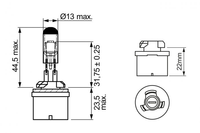 Bec 12V H27W/1 27W Pure Light Bosch [3]